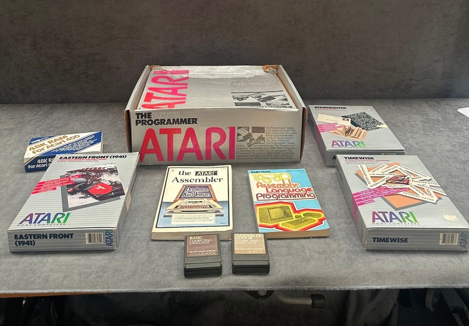 Atari 400 Vintage Home Computer System Boxed CXL4002 BASIC Cartridge ...