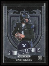 2021 Panini Football Prizm Draft Picks Collegiate Zach Wilson #168 Crusade RC