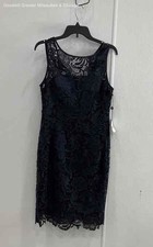 NWT Adrianna Papell Women's Navy Lace Dress Size 10