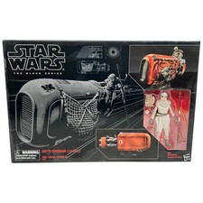Star Wars Black Series Scavenger Rey and Speeder Jakku 6  Figure 2017 Hasbro New