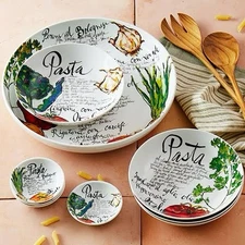 Rosanna Pasta Italiana Complete Set & Kitchen Decor Assessories, New, 14 Pieces