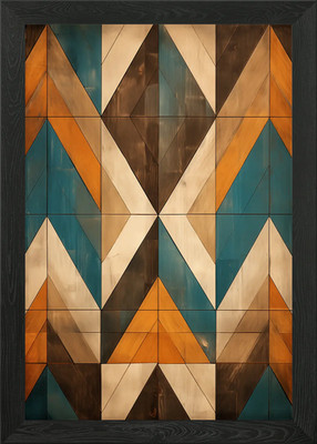 Chevron Holz Wandpaneel gerahmt Wandbild Poster Leinwanddruck Bild