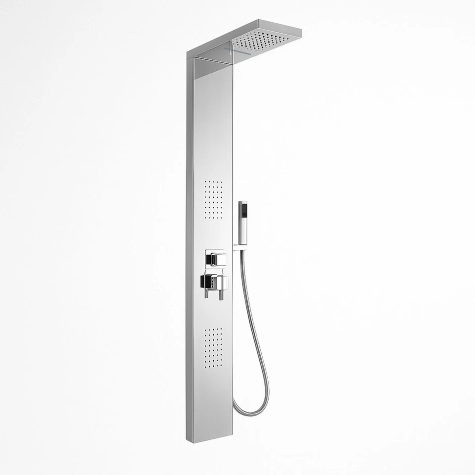 Colonna 002 Doccia 4 Funzioni Inox Cascata Bocchette Idro Lombari L20xP44xH170 Foto 2 de 4