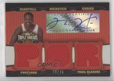 2006-07 Topps Triple Threads Relic Auto 20/36 Martell Webster #TTRA-89 Auto nd3