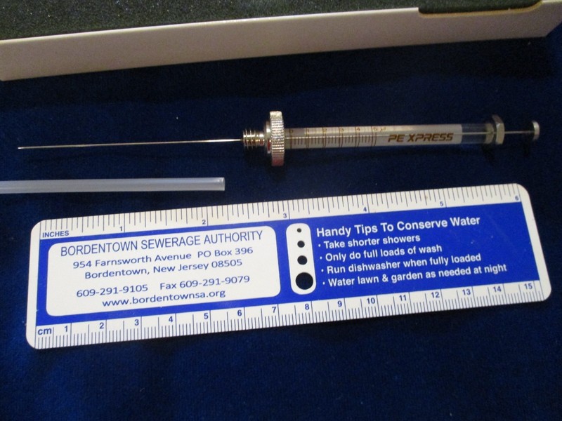 (8) PE XPRESS Perkin Elmer N610-1251 PE  - 5 uL Lab Syringes - 0.63 mm  - NOS