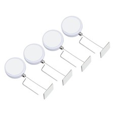 4 Pcs Retractable Remote Control Tether Remote Cable Lock W Iron Cap White