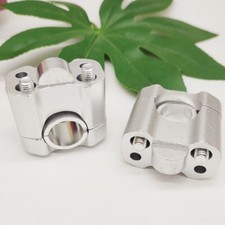 HandleBar Fat Bar Mount Clamps Risers Adaptor 7/8" To 1-1/8" Dirt Pit ATV Set K