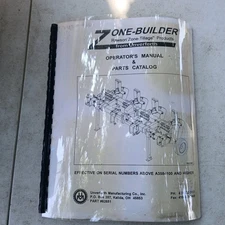 Unverferth Zone builder Rawson zone Tillage Operator's Manual & Parts Catalog