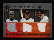 2005 Ultimate Collection Materials Triple 10/15 Ken Griffey Jr Sammy Sosa 00em