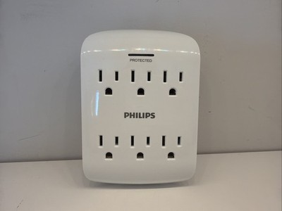 Phillips Protected 6 Outlet Extender Used But In Good Working Condition