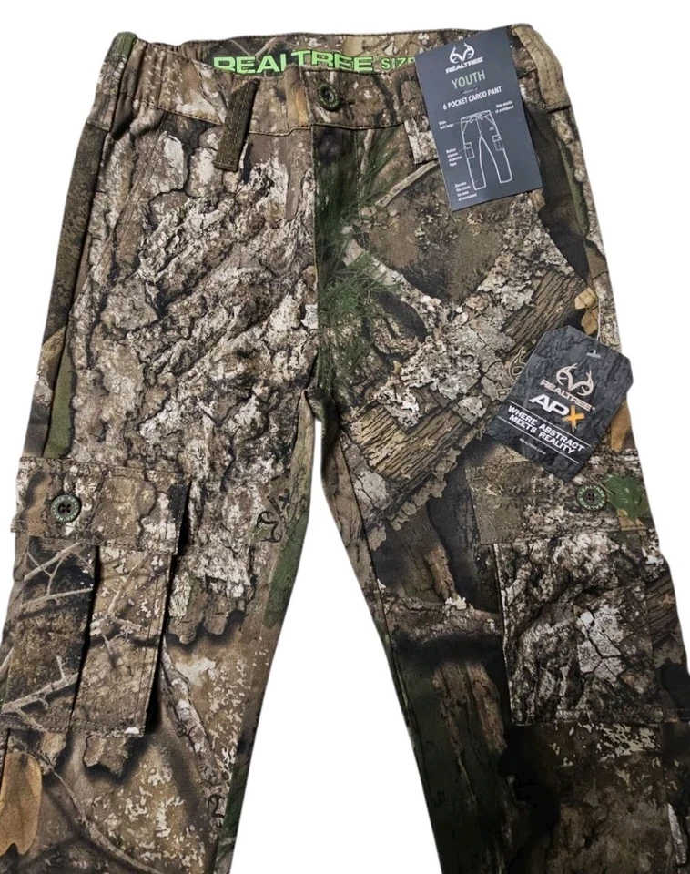 Realtree APX Youth 6 Pocket Cargo Hunting Pants Size Medium (8) NWT - Image 2 of 4