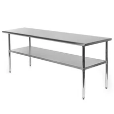 Commercial Stainless Steel Kitchen Food Prep Work Table - 24" x 72"