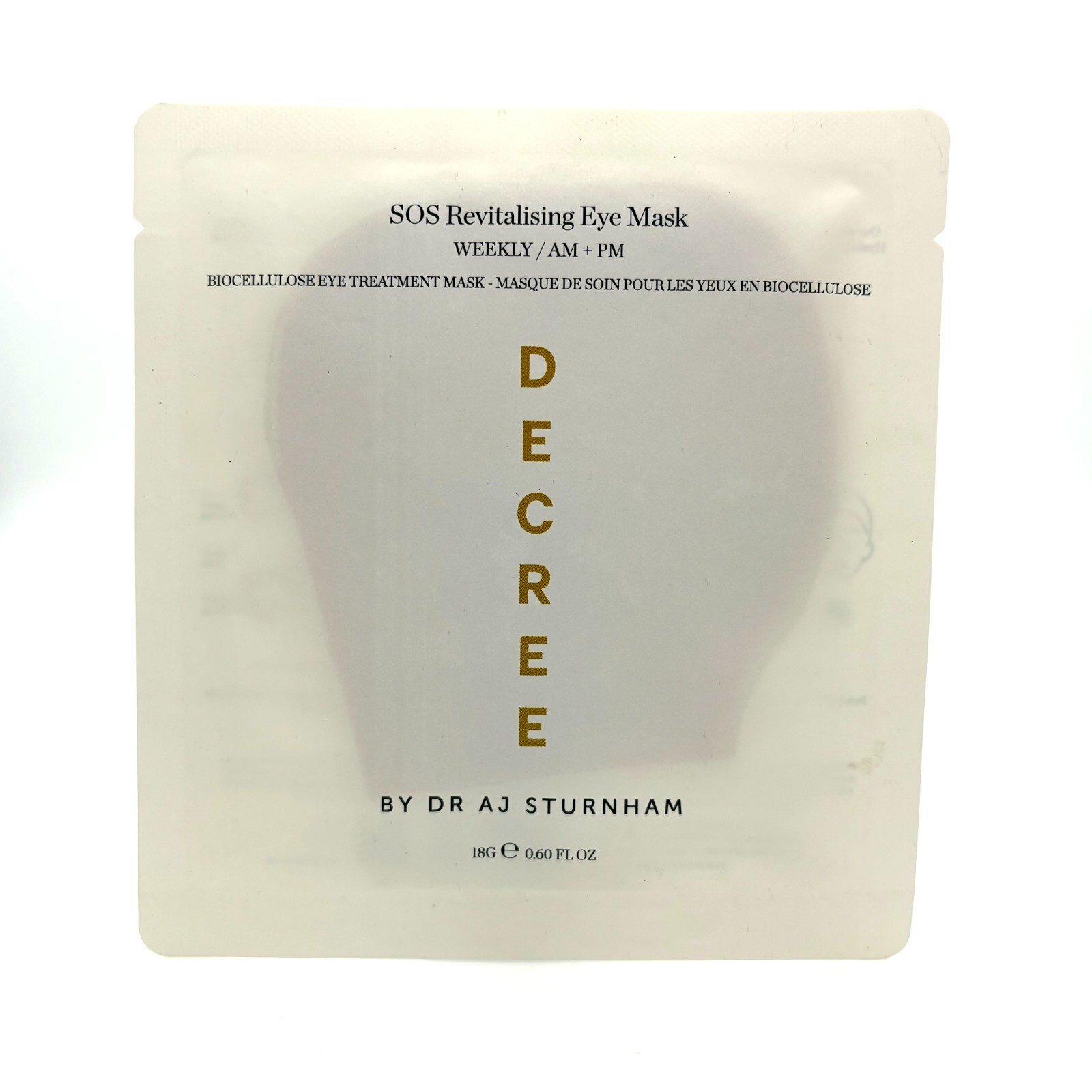 Decree by Dr AJ Sturnham - SOS Revitalising Eye Mask -Exp 05/27- New - Free P&P