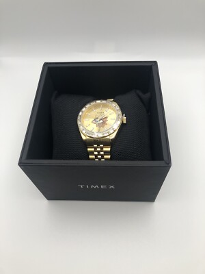 Timex Legacy x Jacquie Aiche Gold Sunray Dial with Flower Tribe Eye Watch - NWT