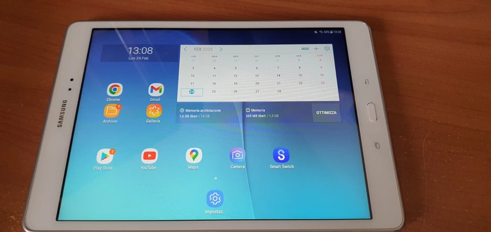 SAMSUNG TABLET TAB A SM-T550 BIANCO - Immagine 2 di 4