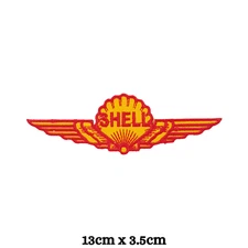 Shell wings gasoline motor oil Iron Sew on Embroidered Patch