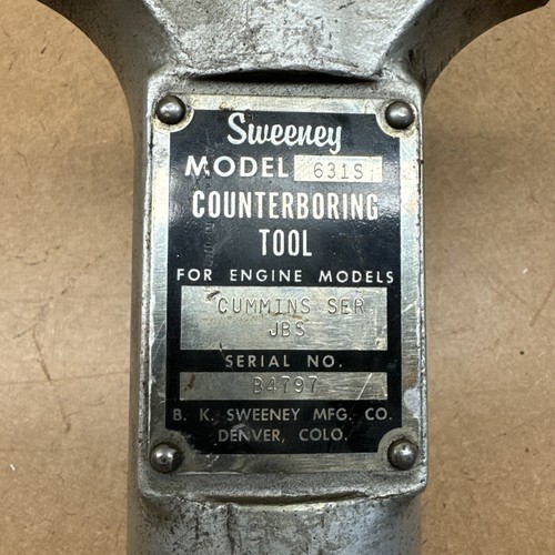 Sweeney Model 631S Counterboring Tool Cummins