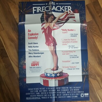 1989 MISS FIRECRACKER movie POSTER 26'' x 39'' video rental promotion Holly Hunter