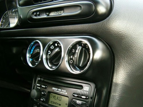 For Ford Mondeo mk2 96-00 Heater Surrounds A/C Control Rings Polished Alloy x3 - Picture 11 of 12