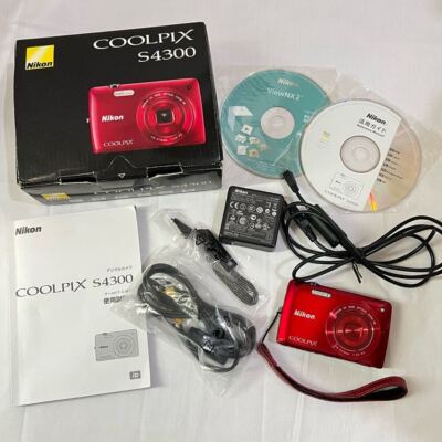 NIKON COOLPIX S4300 Digital Camera Red English Language From Japan