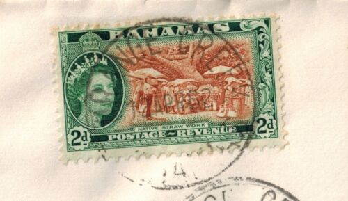 Bahamas 1962 Cover w/ QE II SG 202, 204a, & 205 Used GEM CV L15+ - Picture 2 of 2