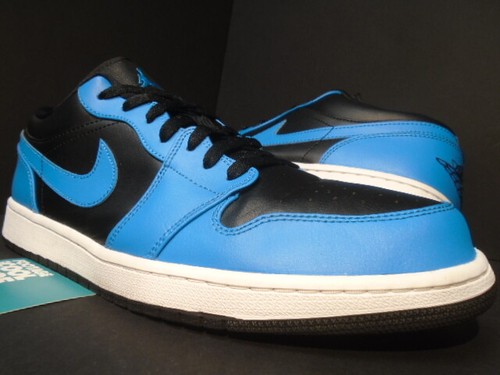 NIKE AIR JORDAN 1 RETRO I LOW OG LASER BLUE BLACK WHITE BRED UNC 553558-410  14 194498267318 | eBay
