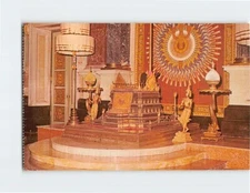 Postcard The Gold Niello Throne Chakri Hall Bangkok Thailand