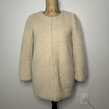 Aritzia Wilfred White Laboratorie Teddy Jacket Size XXS Oversized Sherpa Cozy