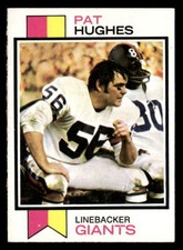 Pat Hughes 1973 Topps Rookie Card #201 New York Giants
