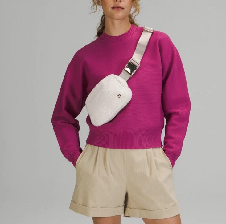 Lululemon white fleece belt bag Clearance