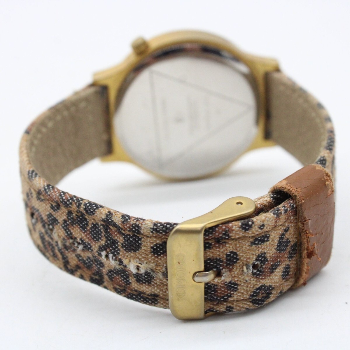 Komono Gold and Leopard Print Watch → Komono Wizard Print Flemish Baroque its5to12 main image 2