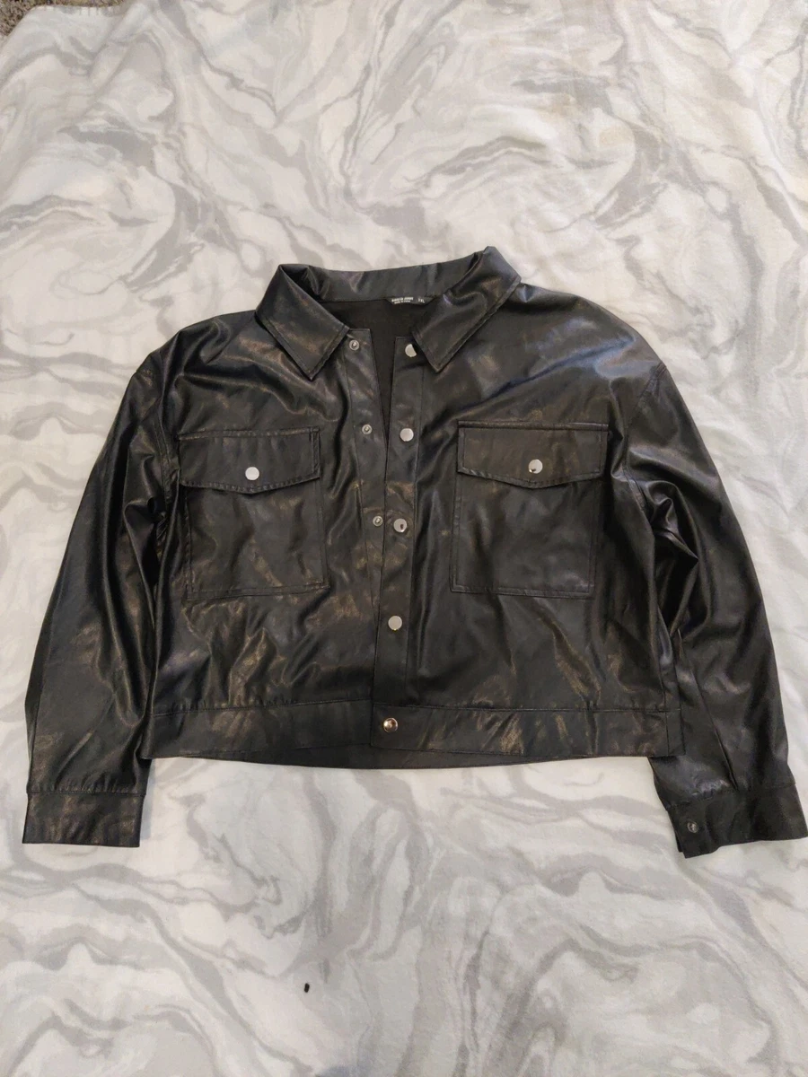 Shein faux deals leather jacket