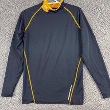 Under Armour Shirt Mens Small Black Cold Gear Fitted Mock Neck Tee Training Gym