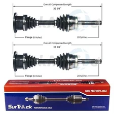2 Front CV Axle Shafts SurTrack for Infiniti QX4 Nissan Pathfinder Pickup 95-04