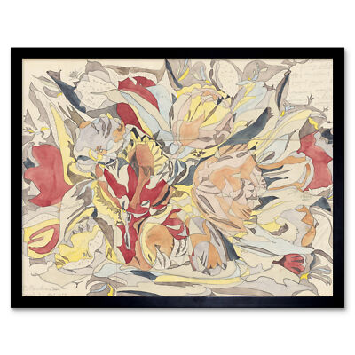 Colenbrander Blumenmarkt Tulpenmuster Design Wandbild Kunstdruck gerahmt 12x16