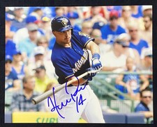 Hernan Perez Milwaukee Brewers Signed Auto Autographed 8x10 Photo