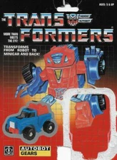 Transformers Original G1 1985 Gears Card Back w/ Tech Spec