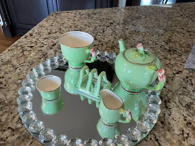 Rare Royal Winton Grimwades Rosebud Breakfast For One China Set CRAZING