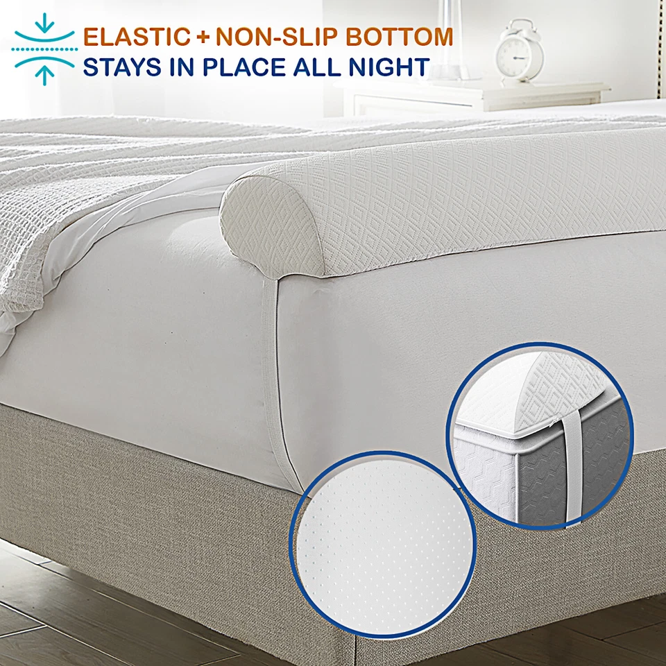 Cubierta de algodón lavable de tela elástica y antideslizante para parachoques de riel de cama para niños pequeños Foto 2 de 4