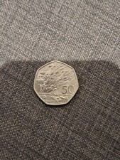 RARE D DAY LANDING 1994 LARGE STYLE QUEEN ELIZABETH 11 50 FIFTY PENCE UK COIN