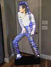 Michael Jackson Light-up Display From Las Vegas Casino Show Life-Size Yesco Lit