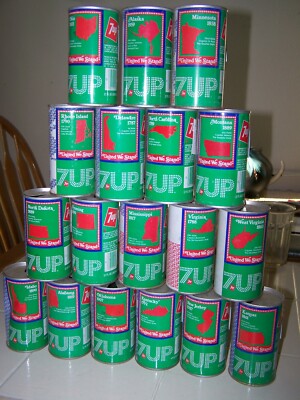 Vintage 7up 7 up United We Stand United States Pop Soda Cans