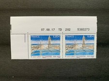 Paire datée timbres France 2017. YT 5166 Le Havre