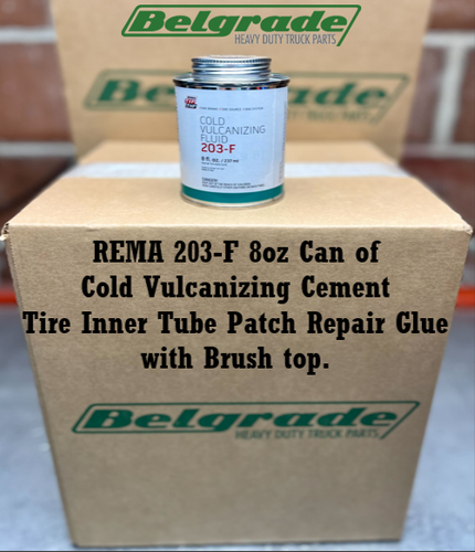 REMA 203-F 8oz Can Cold Vulcanizing Cement Tire Inner Tube Patch Repair ...