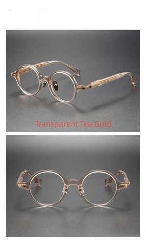 Round Acetate Eyeglasses Frames Men Myopia Glasses Frame Women - Picture 20 of 26