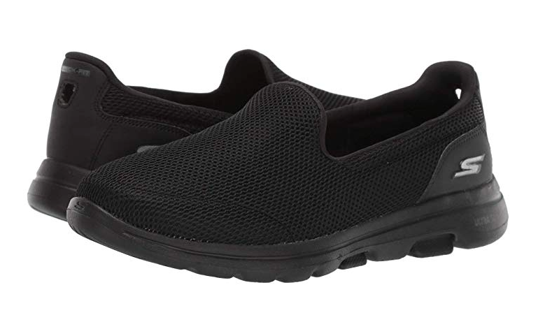 Skechers Women Original Go Walk 13512 Bbk Undercover Black Leather Walking Shoes 8 5 For Sale Online Ebay