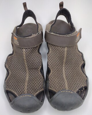 CROCS 15041 Men\'s Sz 8 Brown SwiftWater Mesh Fisherman Deck Sandals Water‎ Shoes s-l400.jpg main image 4