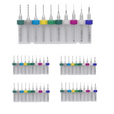 50PCS Carbide Micro Drill Bits Set 0.1-1.0mm PCB Driiling for CNC Engraving C116