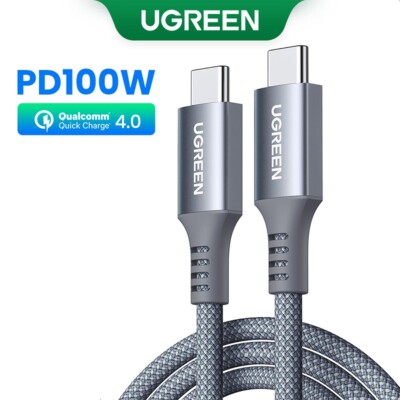 UGREEN 100W Type C To USB C Cable 5A E-Marker Chip PD Fast Cable For Samsung Mac