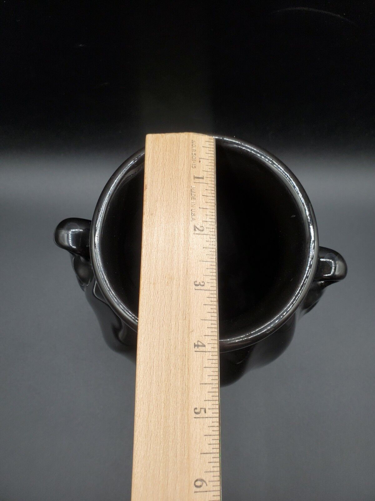 Vintage Black florist Haeger pottery vase 9" Tall